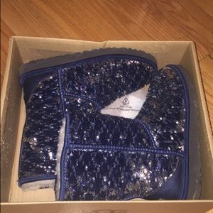 Sparkly blue UGG boots